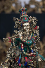 Statue of Hindu god krishna