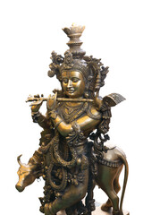 Fototapeta na wymiar Statue of Hindu god krishna 