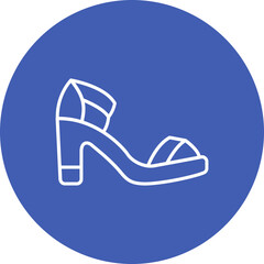 Sandal Multicolor Circle Line Inverted Icon