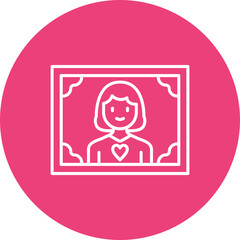 Picture Multicolor Circle Line Inverted Icon