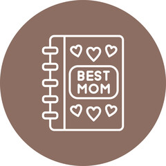 Photo Album Multicolor Circle Line Inverted Icon