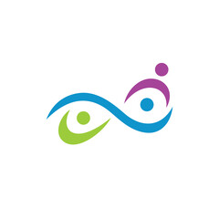 social people logo with infinity