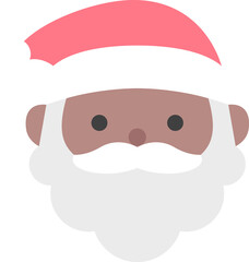 Naklejka premium santa claus face flat icon