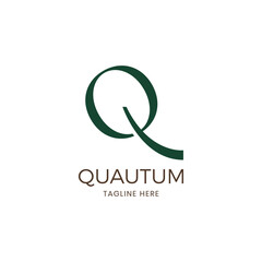 Letter Q nature logo identity. Simple initial Q  Dendelion logo for brand identity	