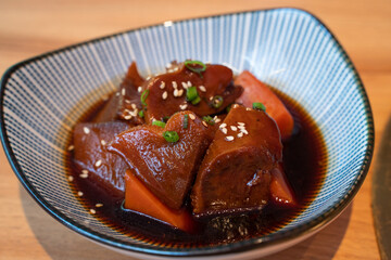 Delicious Japanese beef tongue stew