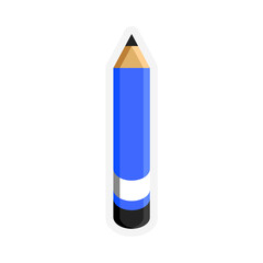 Pencil flat Icon, school equipment