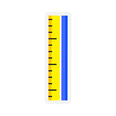 Ruler flat Icon, school equipment