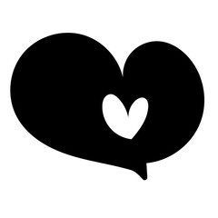 heart speech bubble