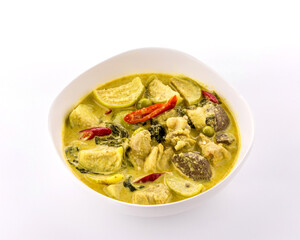Thai food chicken green curry