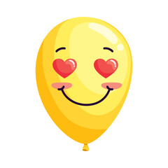 balloon helium in love emoji