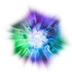 Isolated transparent abstract motion blur burst.