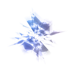 Isolated transparent abstract iridescent element.