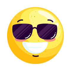 emoji smiling with sunglasses
