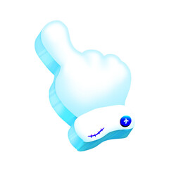 Hand cursor pointer game asset 2D icon transparent background