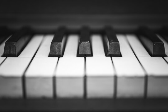 Black and white piano keys
