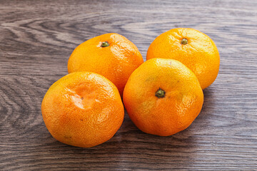 Fresh ripe juicy yellow mandarin