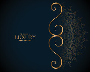 stylish golden roal mandala design invitation template