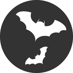 Halloween bat and moon