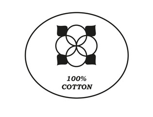 cotton labels or logo. Sign of naturalness and environmental friendliness.   illustration