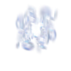  Isolated transparent abstract iridescent blur element.