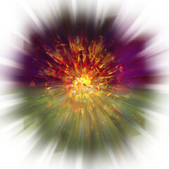 Isolated transparent abstract motion blur burst.