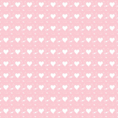 Seamless cute heart pattern Suitable for making gift wrapping paper or wallpaper on the wall of the room, fabric pattern or notebook cover.