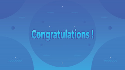 Congratulations banner and sign with colorful background design
