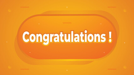 Congratulations banner and sign with colorful background design