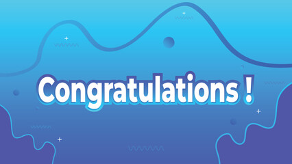 Congratulations banner and sign with colorful background design