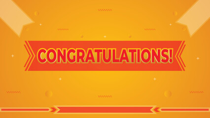 Congratulations banner and sign with colorful background design