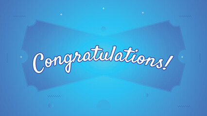 Congratulations banner and sign with colorful background design