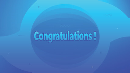 Congratulations banner and sign with colorful background design
