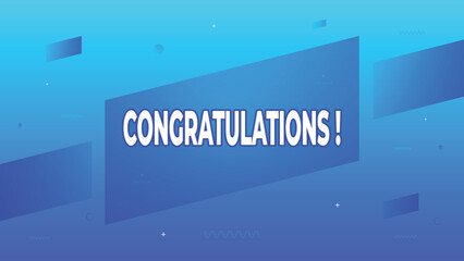 Congratulations banner and sign with colorful background design