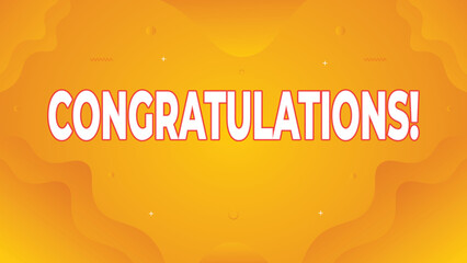 Congratulations banner and sign with colorful background design
