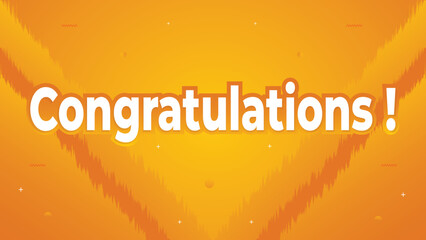 Congratulations banner and sign with colorful background design