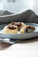 Zimtschnecken mit Blätterteig