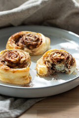 Zimtschnecken mit Blätterteig