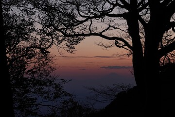 Mt. Fuji seen from Mt. Tsukuba (富士山、筑波山)