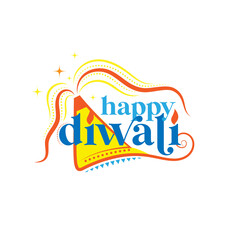 Happy Diwali Festival Greeting Design Template
