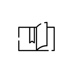 Book, Read, Library, Study Dotted Line Icon Vector Illustration Logo Template. Suitable For Many Purposes.