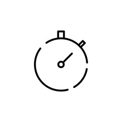 Clock, Timer, Time Dotted Line Icon Vector Illustration Logo Template. Suitable For Many Purposes.