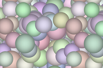 Colorful spheres, 3d  abstract background