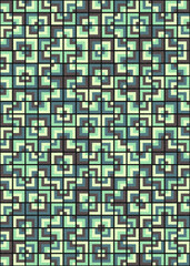 Fototapeta premium Abstract Geometric Pattern generative computational art illustration