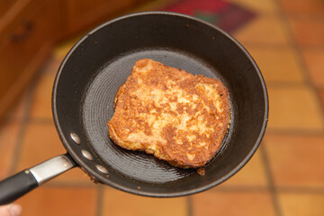 French toast in pan