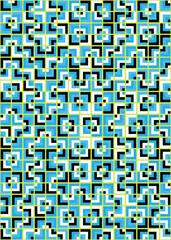 Fototapeta premium Abstract Geometric Pattern generative computational art illustration