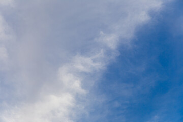Blue sky meets clouds