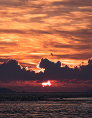 sunset over the sea
