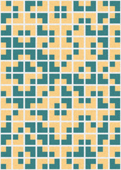 Fototapeta premium Abstract Geometric Pattern generative computational art illustration