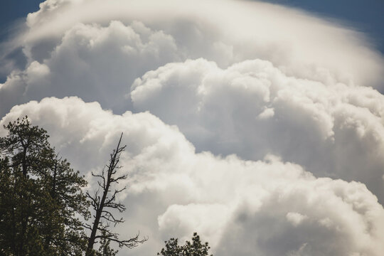 Cumulonimbus clouds dominating sky