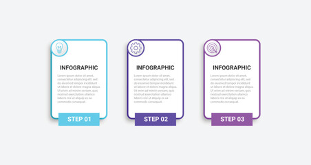 Timeline infographic design element and number options. Business concept with 3 steps. Can be used for workflow layout, diagram, annual report, web design. Vector business template for presentation.